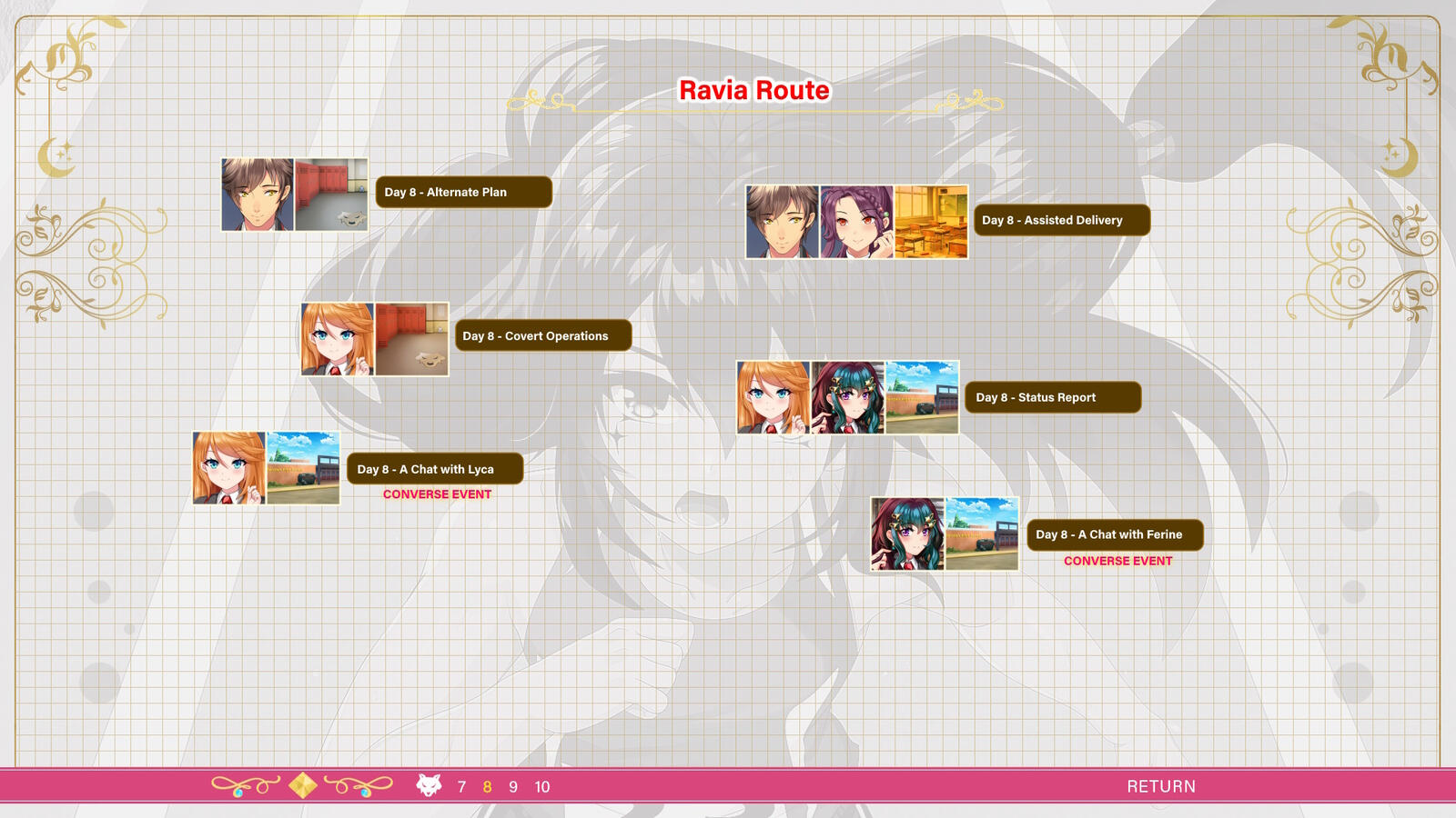 Ravia Route Scene Select